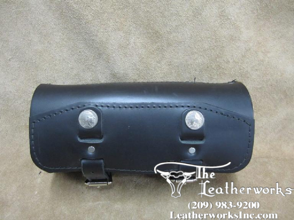 Premium 100% Leather Motorcycle Tool Bag for Harley Custom USA