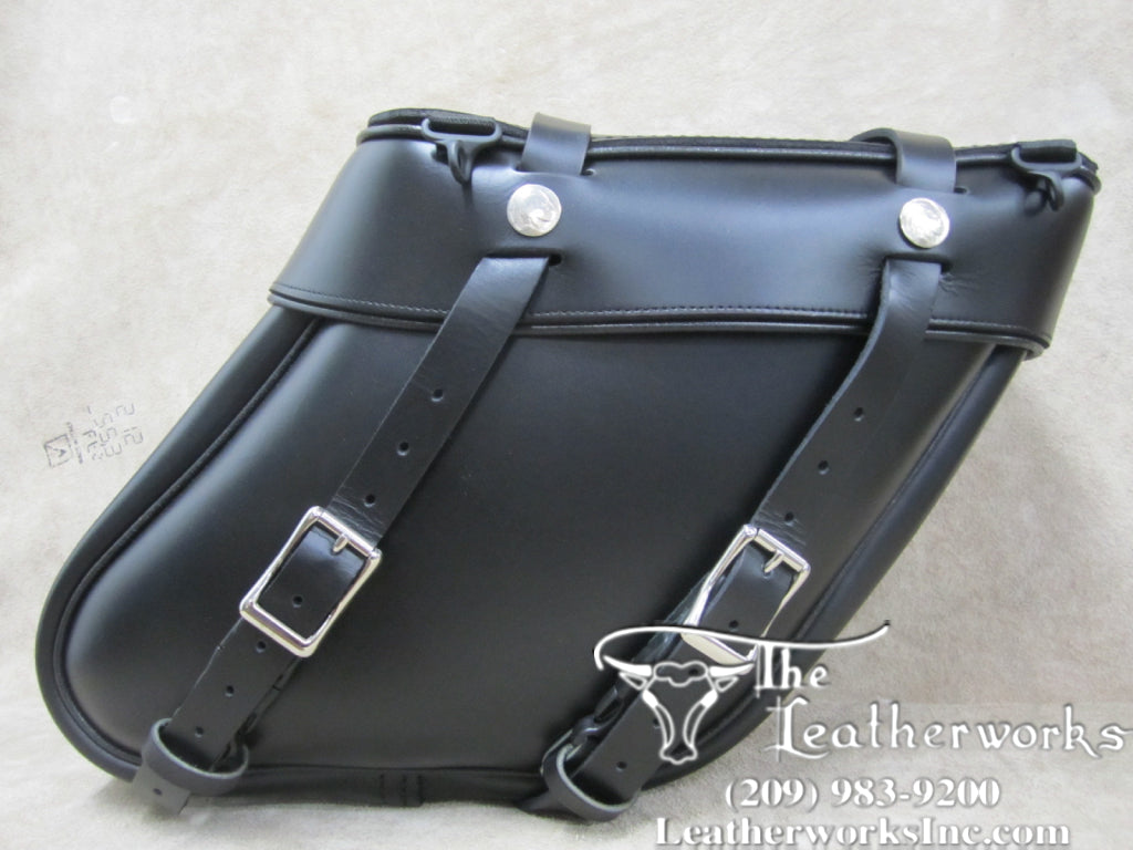 112 Deluxe Wide Angle Leather Saddlebags