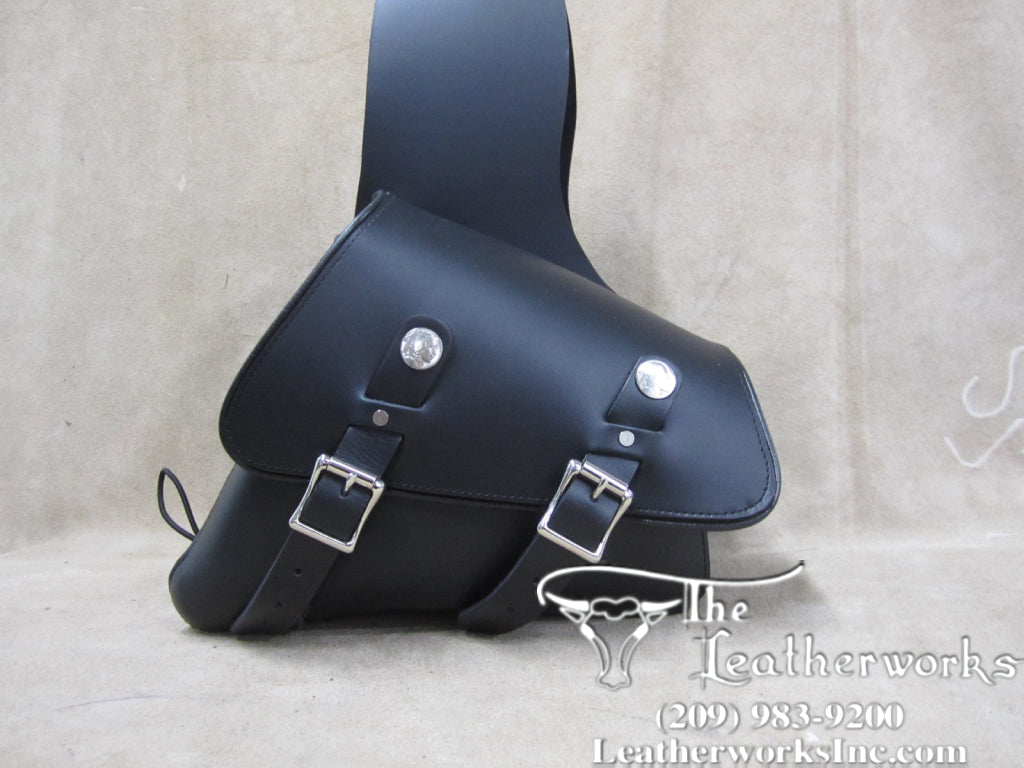 Nomad Universal Leather Motorcycle Saddlebags - Throw Over Style For Cruisers & Bikers (Black)