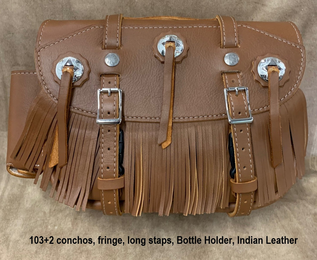 103+2 Longer Pony Express Leather Saddlebags for Harley-Davidson