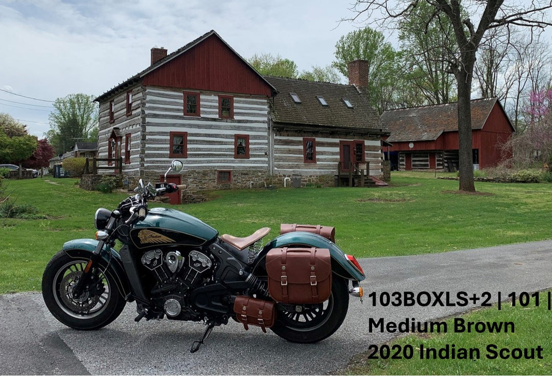 103X+2 Wider & Longer Pony Express Leather Saddlebags