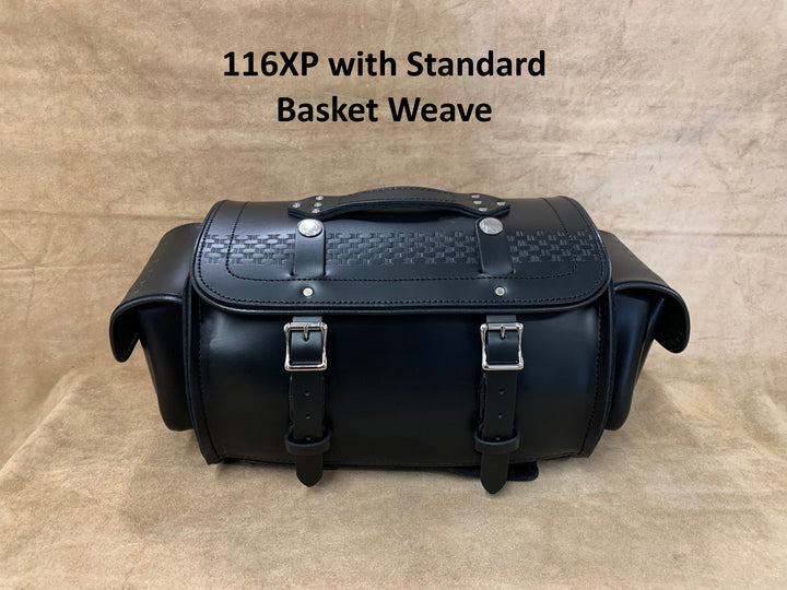 116XP Large Leather Duffel Bag with Side Pockets