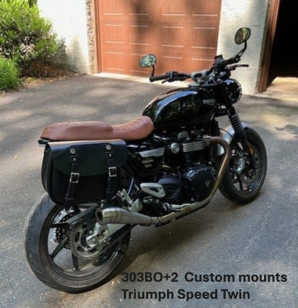 303+2 Longer Pony Express Leather Saddlebags