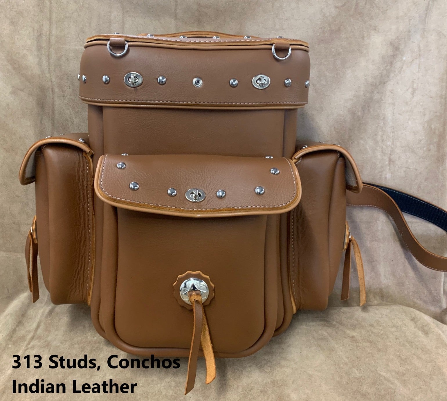 313 Extra Tall Leather Luggage Rack Bag | Trunk Bag