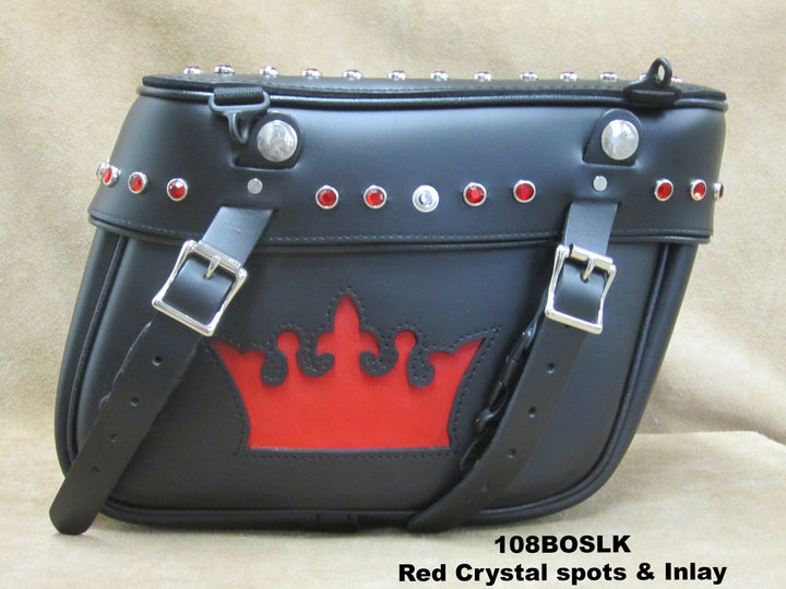 108 Deluxe Slight Angle Leather Saddlebags
