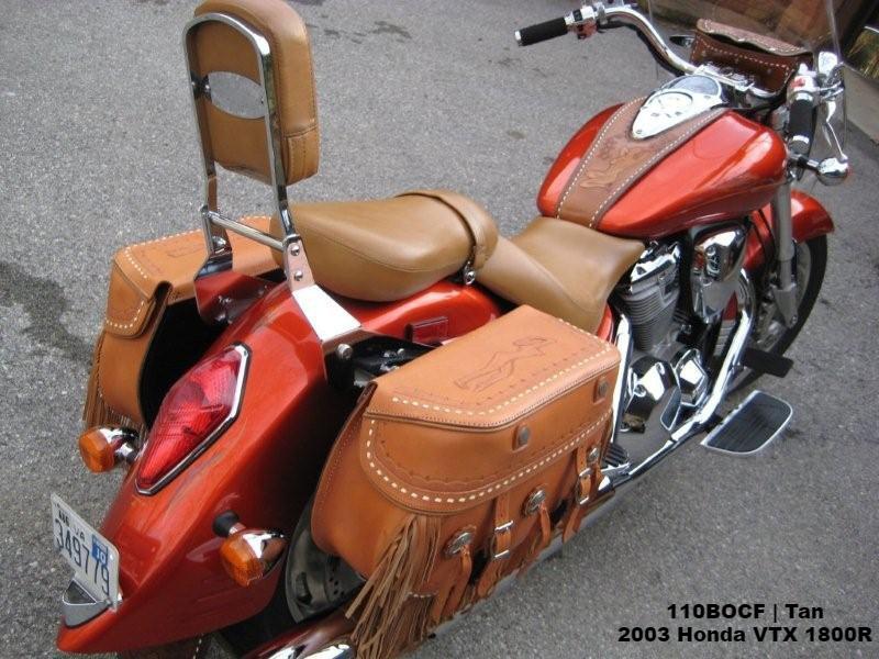 Tan motorcycle saddlebags deals