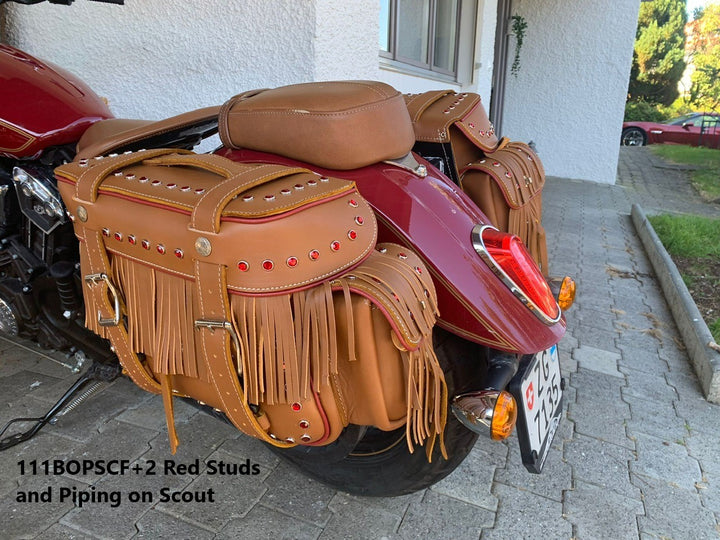 111 2 Deluxe Slight Angle Leather Saddlebags