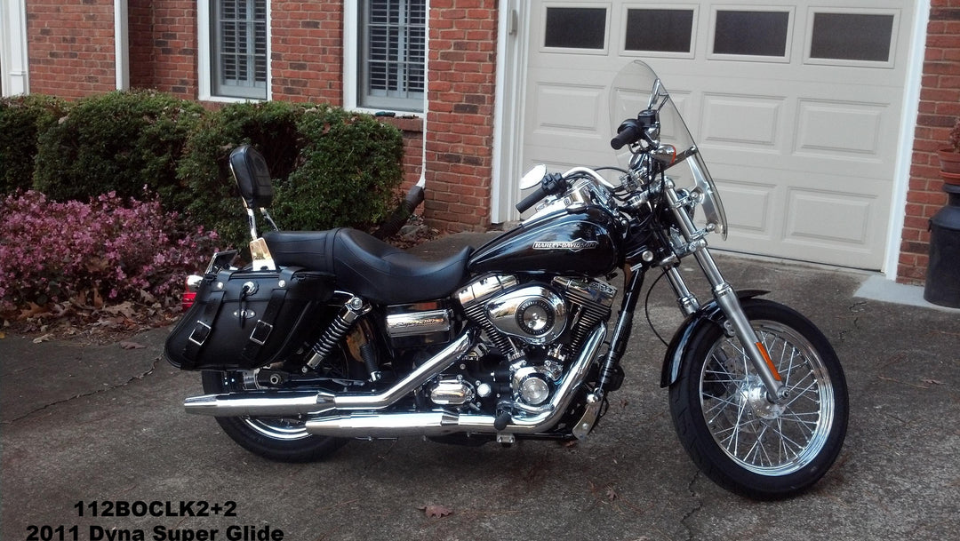 112+2 Longer Deluxe Wide Angle Leather Saddlebags