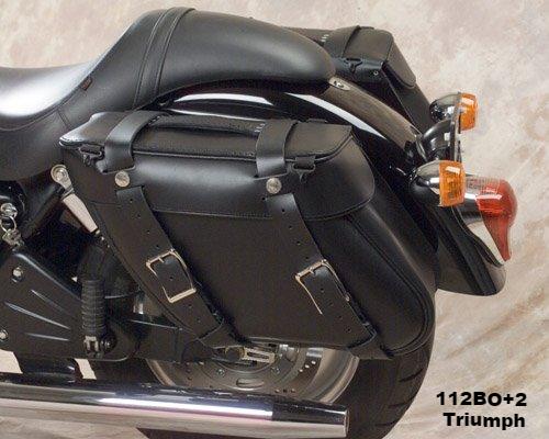 112+2 Longer Deluxe Wide Angle Leather Saddlebags