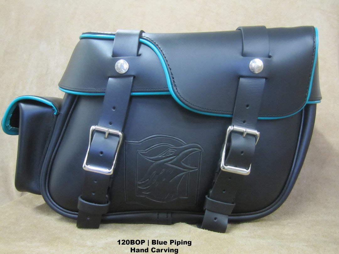 120 Special Slight Angle Leather Saddlebags