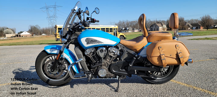 125 Large Round Leather Saddlebags