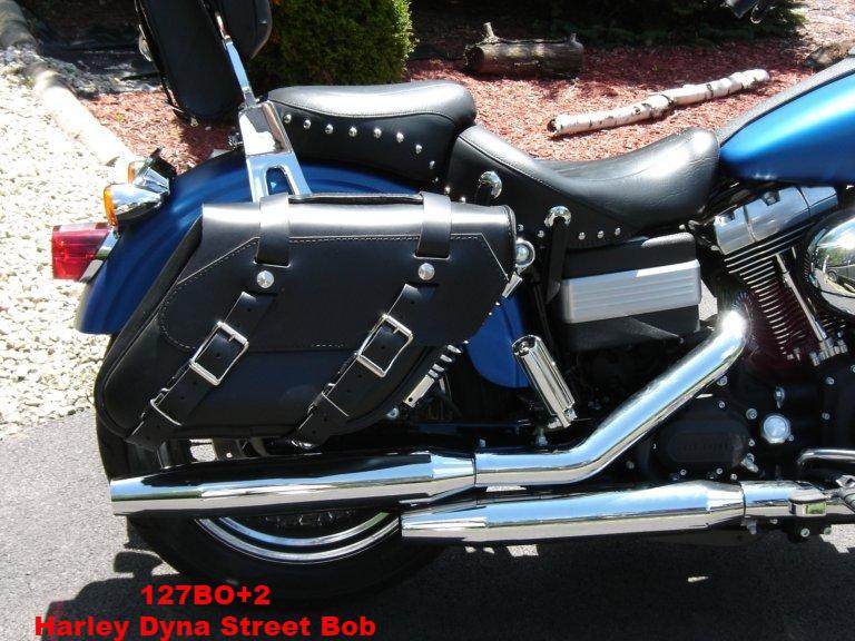 127 2 Longer Retro Wide Angle Leather Saddlebags