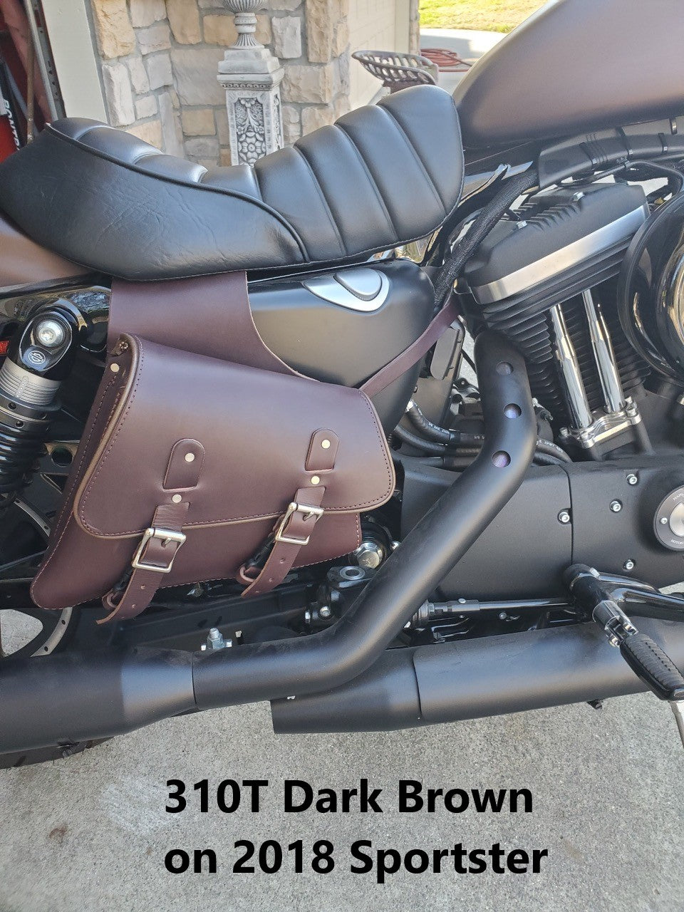 310T Small Sportster Leather Throw Over Bag