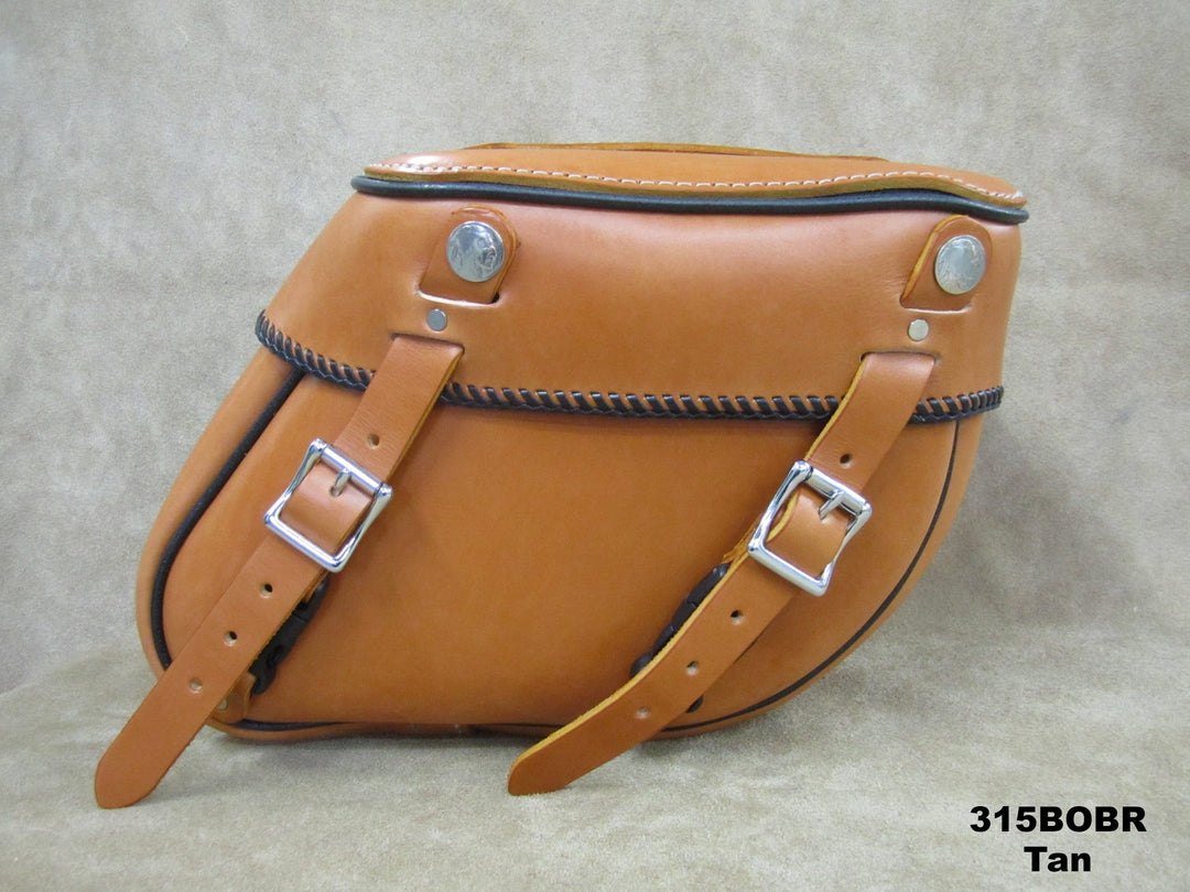 ブラウンレザー スリングバッグ 315 Small Wide Angle Leather Saddlebags
