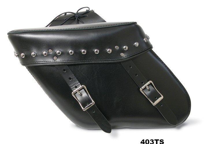 403 Economy Wide Angle Leather Saddlebag