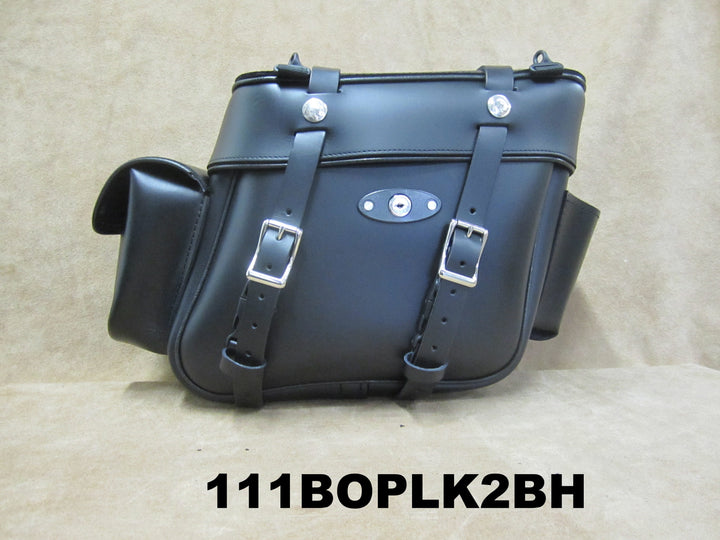 111P Slight Angle Deluxe Leather Saddlebags