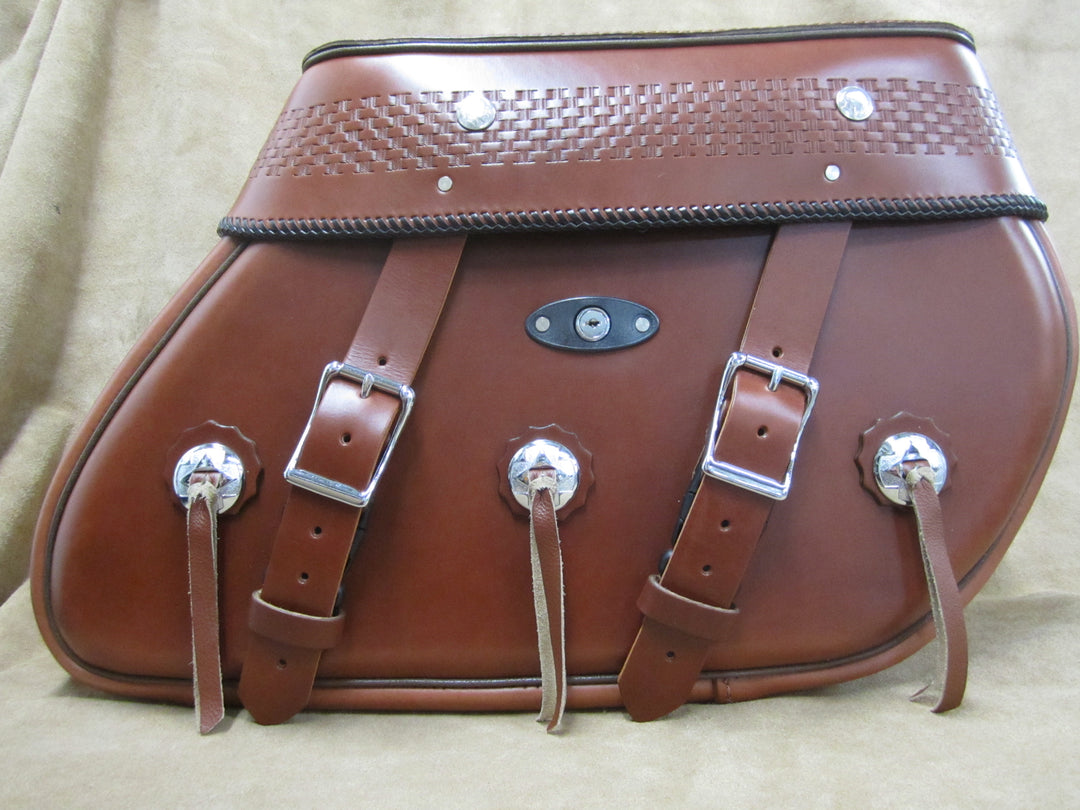 RRL leather carving saddle bag カービング Vintage Leather