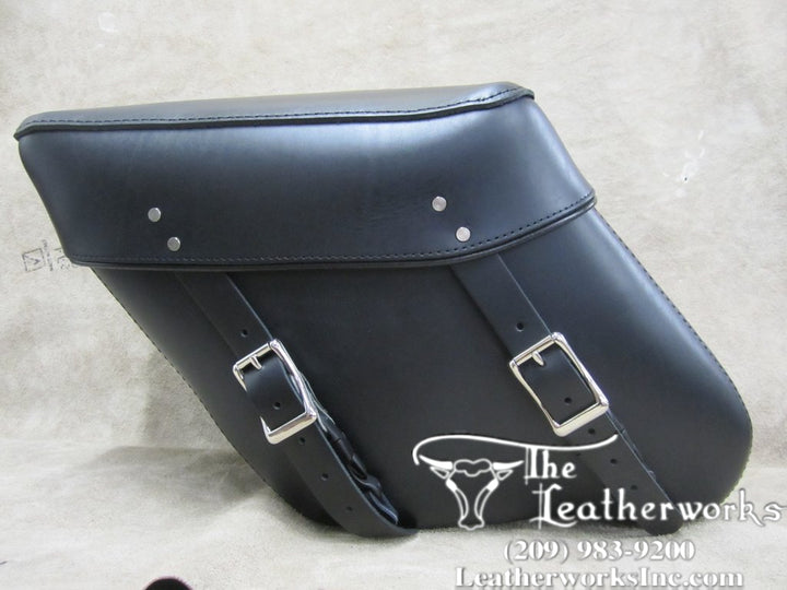 403 Economy Wide Angle Leather Saddlebag